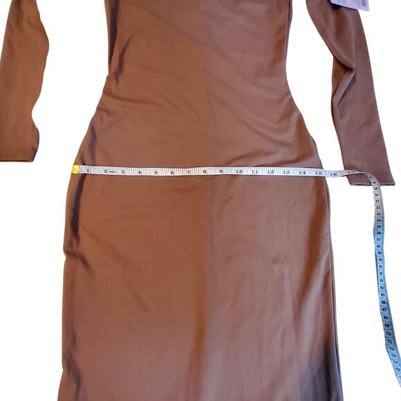 Wild Fable H&M Brown Long Sleeve Square Neck Dress Size XS Long sleeves - Picture 6 of 12